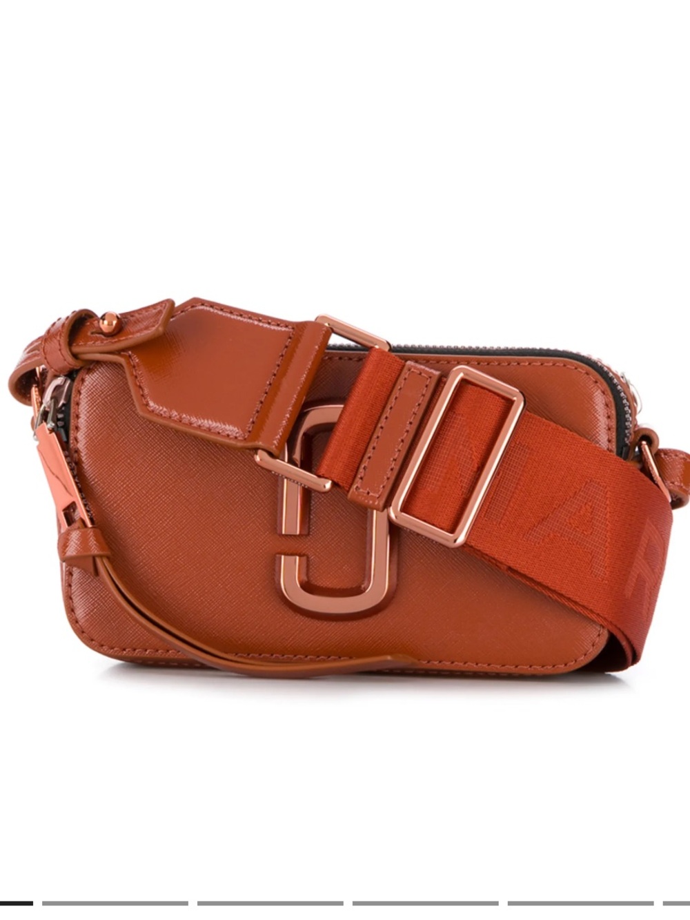 Marc Jacobs Orange Saffiano Snapshot Camera Bag